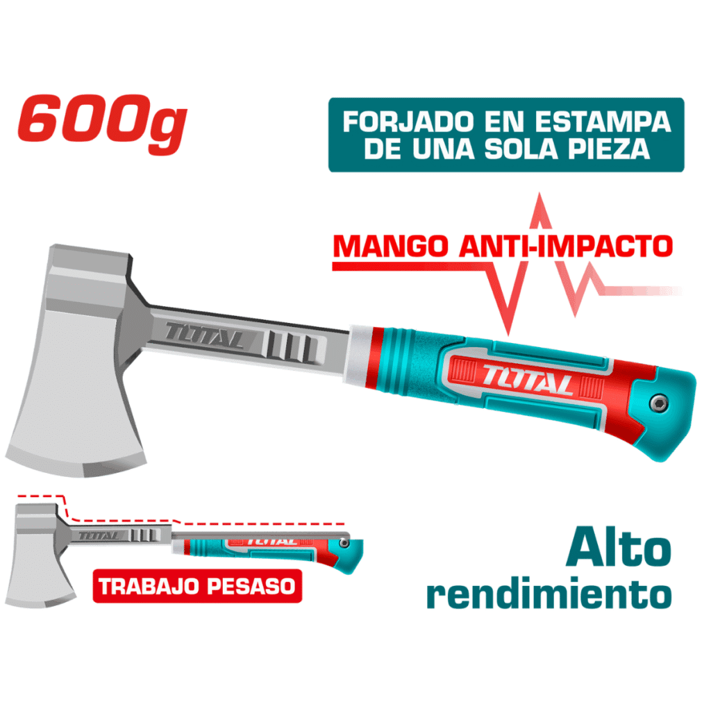 HACHA DE MANO ANTI IMPACTO 600G HD INDUSTRIAL – THAX061600L
