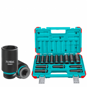 SET DADOS IMPACTO LARGO 1/2'' 10-27MM 14PCS CR-MO MALETIN INDUSTRIA - THKISD12143L