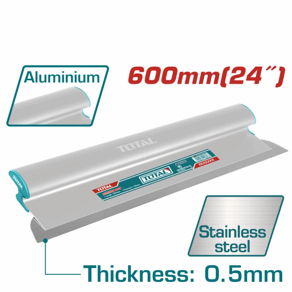 ESPATULA DE EMPASTADO DRYWALL 600MM TH:0.5MM ACERO INOX INDUSTRIAL – THSCL02401
