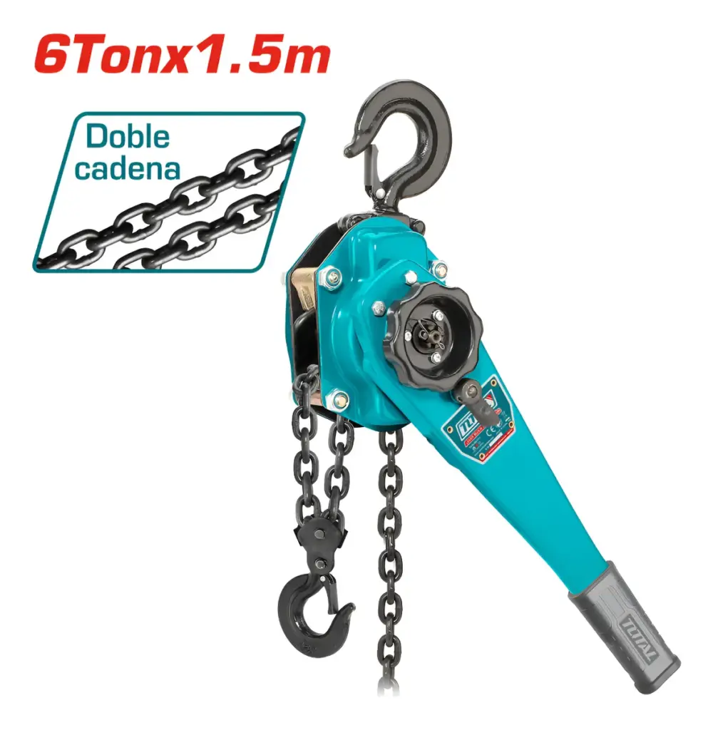 TECLE CON RATCHET 6.00 TON 1.5M FUERZA 320N 2 CADENAS TOTAL- THSLB6001