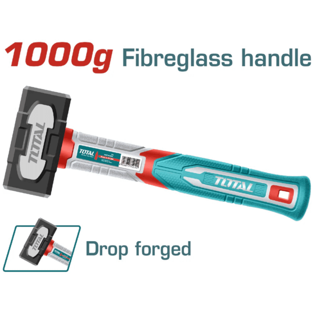 COMBA PARA PIEDRA 1000G ACERO/CARBON 45 MANGO FIBRA DE VIDRIO – THSTH61000