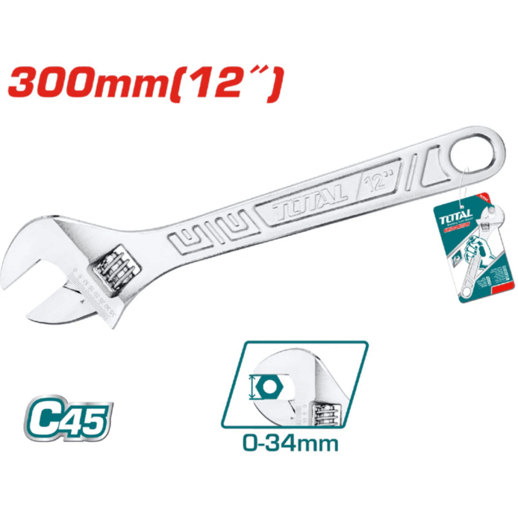 LLAVE AJUSTABLE 300MM 12» C45 0-40MM – THT1010123