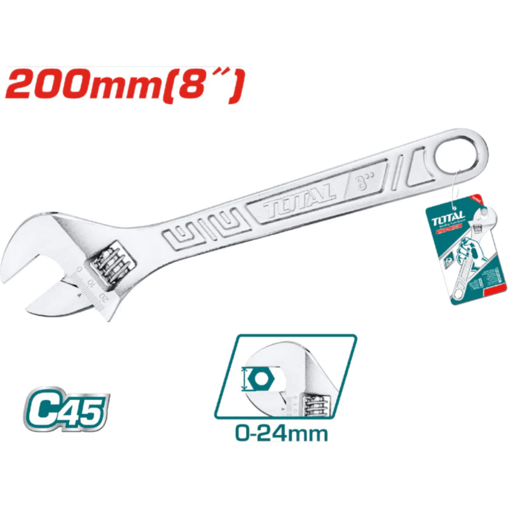 LLAVE AJUSTABLE 200MM 8» C45 0-29MM – THT101083