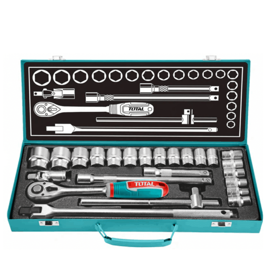 SET RACHET 1/2 + SOCKET 50BV30 24PCS MALETIN INDUSTRIAL – THT121242