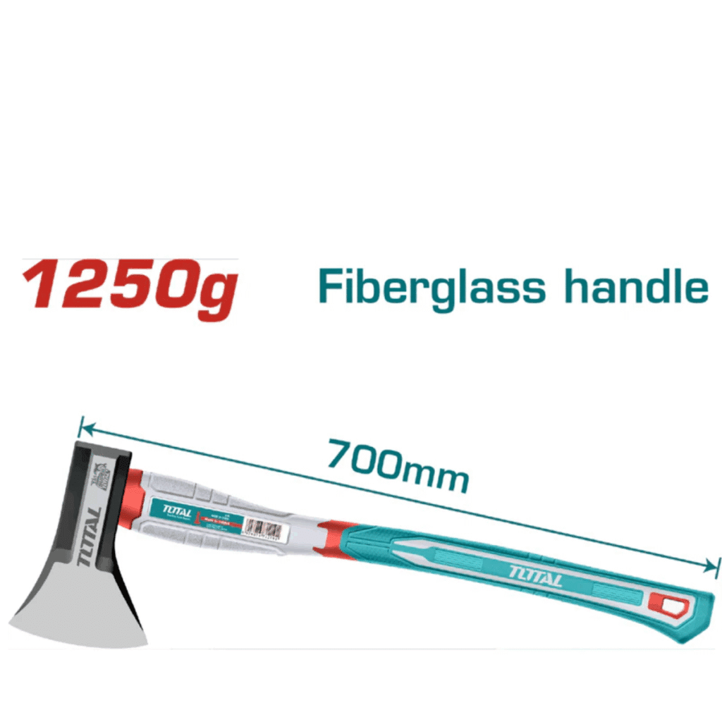 HACHA DE MANO 1250G 700MM MANGO FIBRA DE VIDRIO – THAX061250