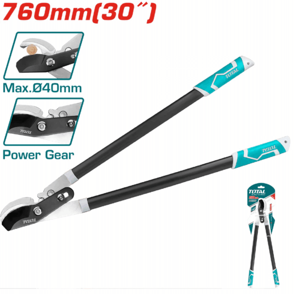 TIJERA PODADORA 760MM(30») DIA28MM ACERO AL CARBONO SK5 C/ENGRANE INDUSTRIAL TOTAL – THT1527608