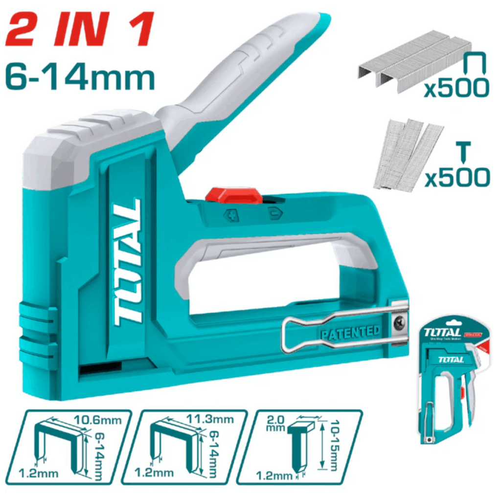 ENGRAPADORA 2 EN 1 AJUSTABLE 6-14MM + GRAPAS INDUSTRIAL – THT31146
