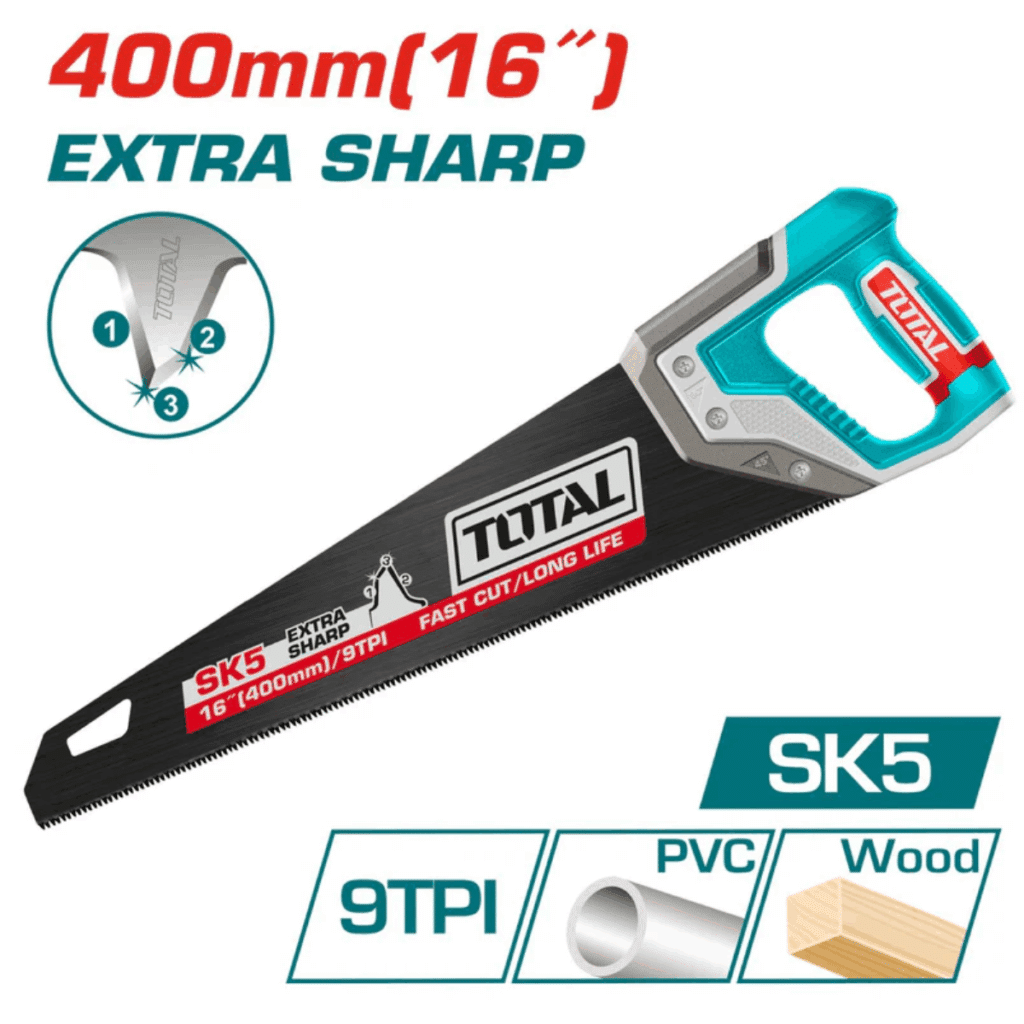 SERRUCHO DE MANO 16» 400MM 9TPI SK5 EXTRA FILO INDUSTRIAL – THT55168