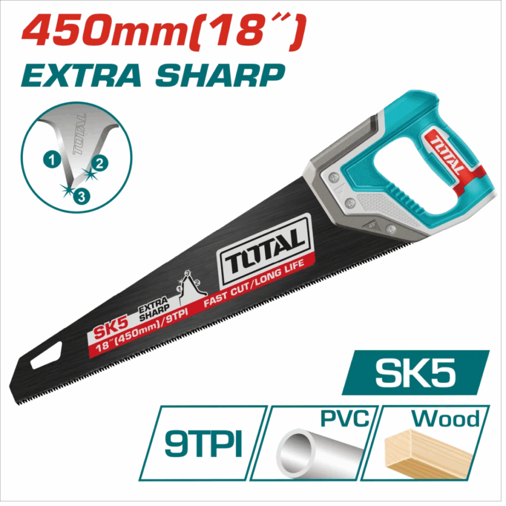 SERRUCHO DE MANO 18» 450MM 9TPI SK5 EXTRA FILO INDUSTRIAL – THT55188