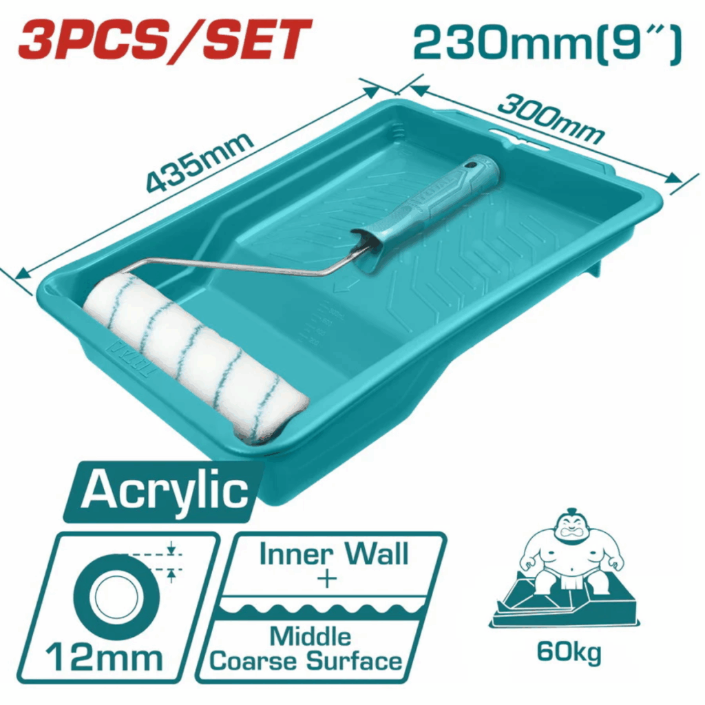 SET DE RODILLO DE PINTAR + BANDEJA 3PCS – THT811230912