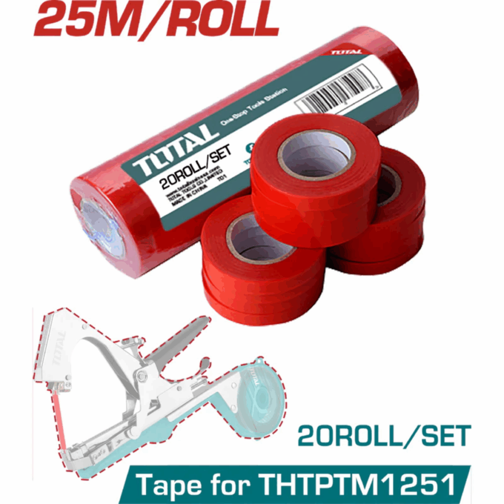 CINTA PARA ATADORA AGRICOLA 25M/ROLLO (ROJO) – THTPTM1251T