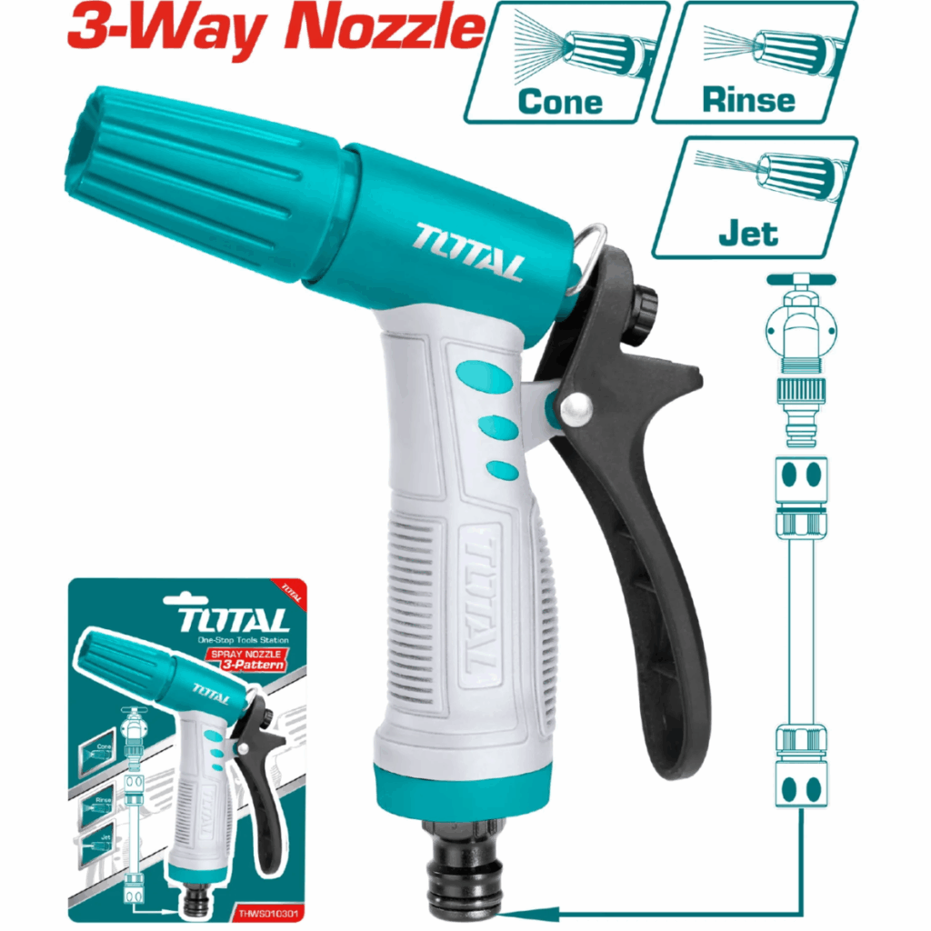 PISTOLA DE AGUA 3 VIAS TPR AGARRE SUAVE – THWS010301