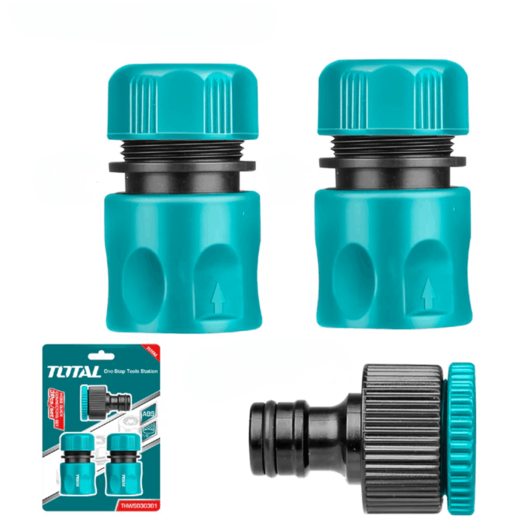 SET CONECTORES RAPIDOS PARA MANGUERA 1/2 / 1/2-3/4 INDUSTRIAL TOTAL- THWS030301
