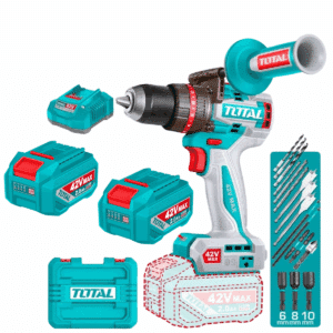 TALADRO PERCUTOR 42V 99NM 13MM 2X2.0AH BRUSHLESS +ACC MALETIN INDUST - TIDLI429982
