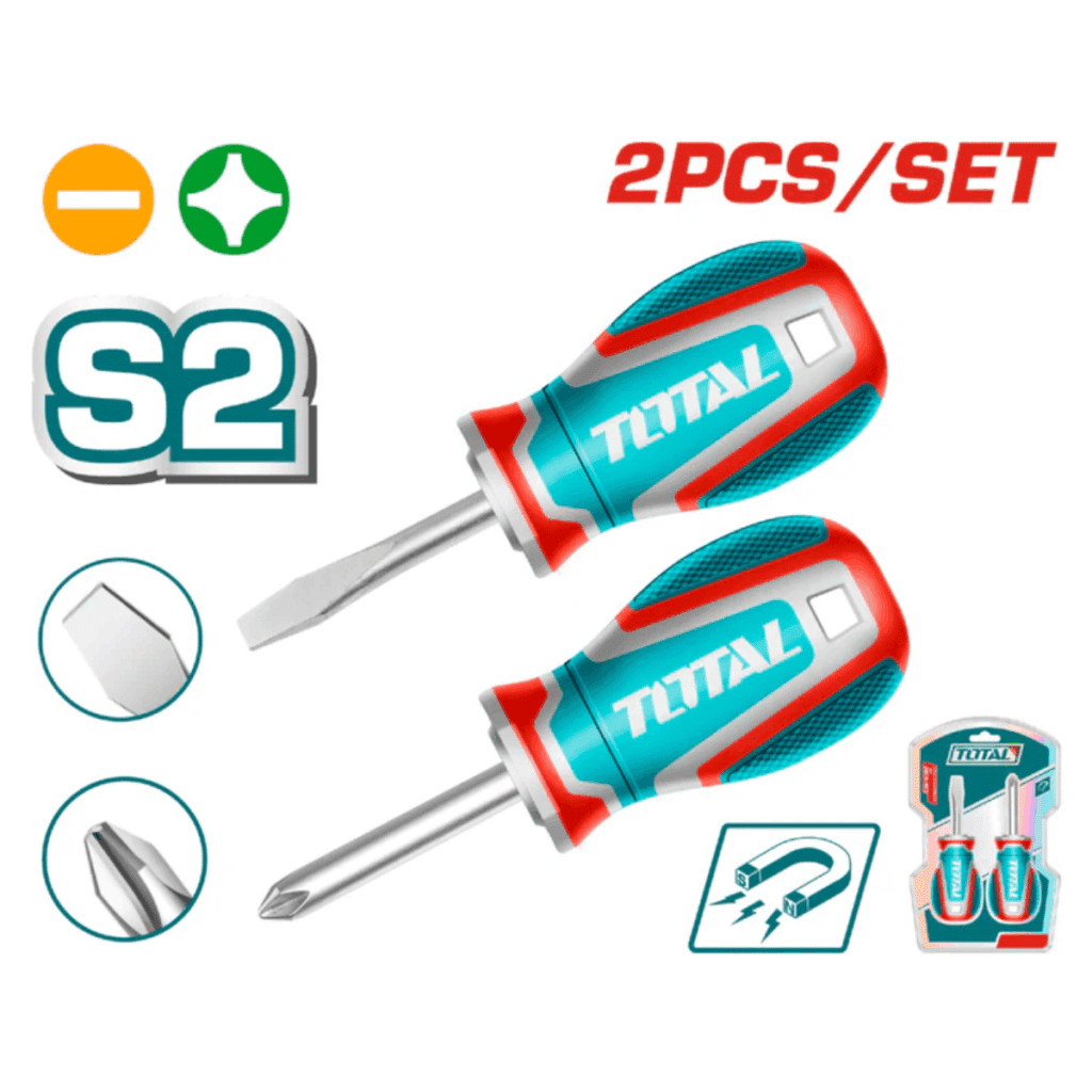 SET DESTORNILLADORES 2PCS S2 SL6.5+PH2 L:125MM MAG. INDUSTRIAL – TKSDS2226