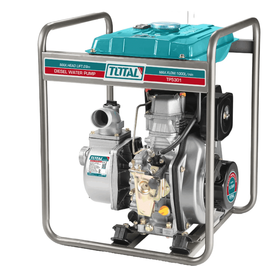 MOTOBOMBA DIESEL 80MM (3») 5.5HP 1000L/MIN ALTURA:28M – TP5301