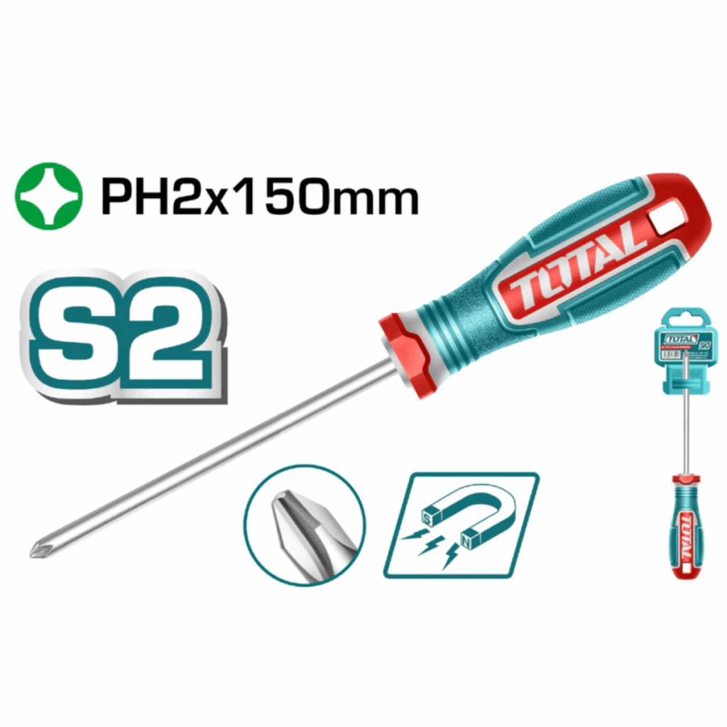 DESTORNILLADOR S2 PH2X150MM MAGNETICO INDUSTRIAL – TSDPH2150