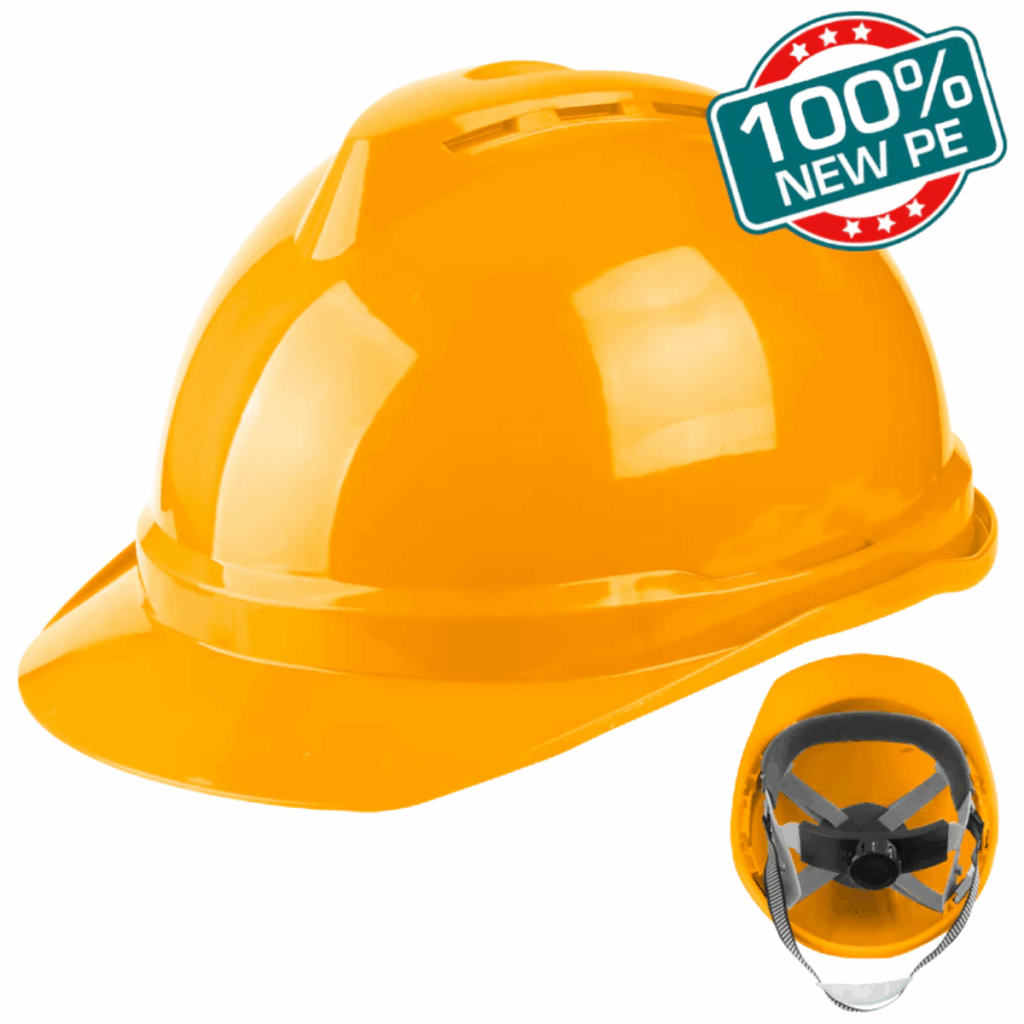 CASCO DE SEGURIDAD 100% NEW PE 6 PUNTOS CONFORTABLE 380G NARANJA INDUSTR – TSP8601
