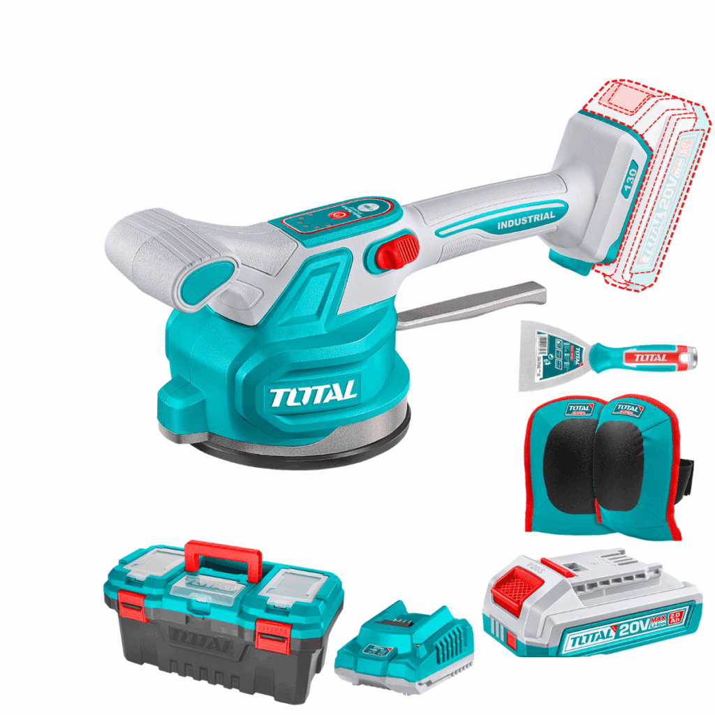 VIBRADOR BALDOSAS 20V 0-10000RPM ABS:60KG D:130MM 1X2.0AH + ACC INDUS – TTVLI20018