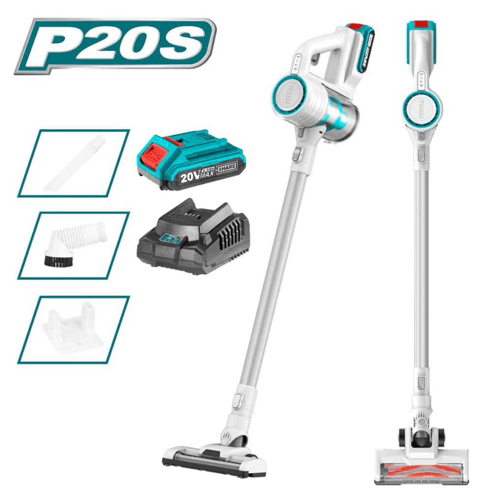 ASPIRADORA VERTICAL LI-ION 20V 0.8L PRESION 9KPA 1X2.0AH TOTAL – TVLI2006