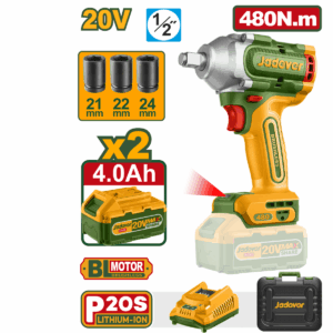 LLAVE/DESTORNILLADOR DE IMPACTO 20V1/2" 480NM 2X4.0AH MALETIN - JDCD1B483