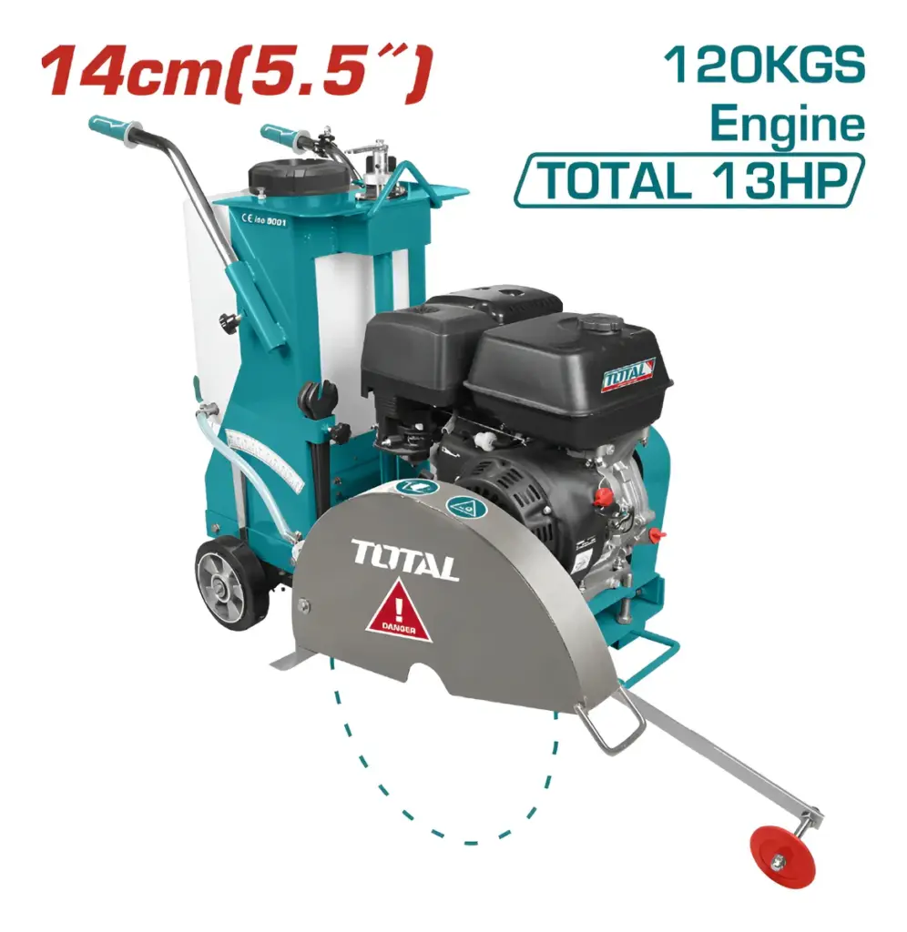 CORTADOR DE CONCRETO 13HP 120KG CORTE: 14CM HOJA:30-45 (12-18») – TP1016-2