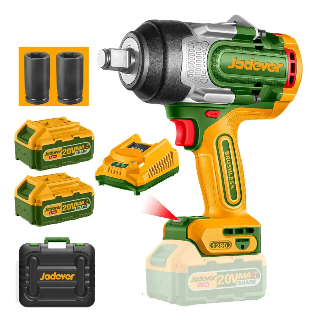 LLAVE/DESTORNILLADOR DE IMPACTO 20V 3/4″ 1280NM 2X5.0AH MALETIN – JDCD1B128