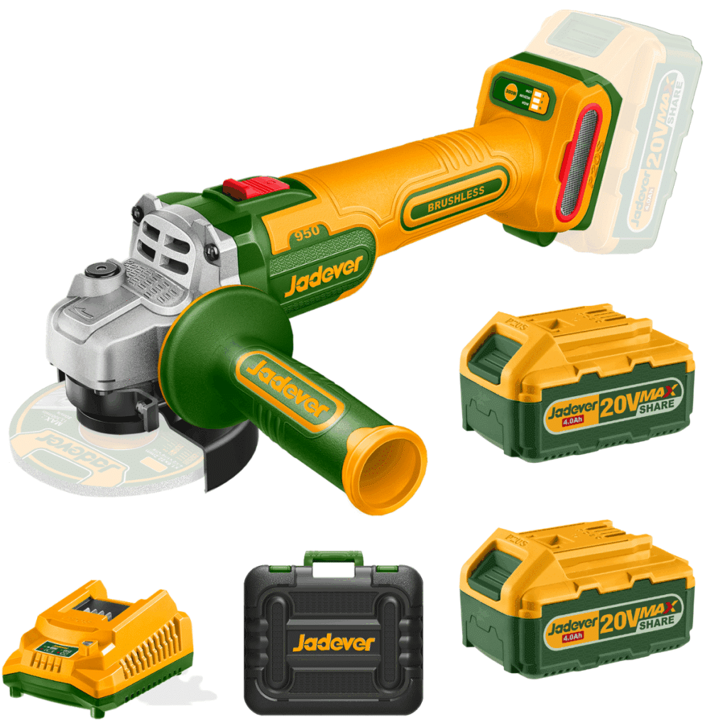 AMOLADORA 20V BL-MOTOR 3000-9000RPM 115MM M14 950W 2X4.0AH MALETIN – JDLAP5322