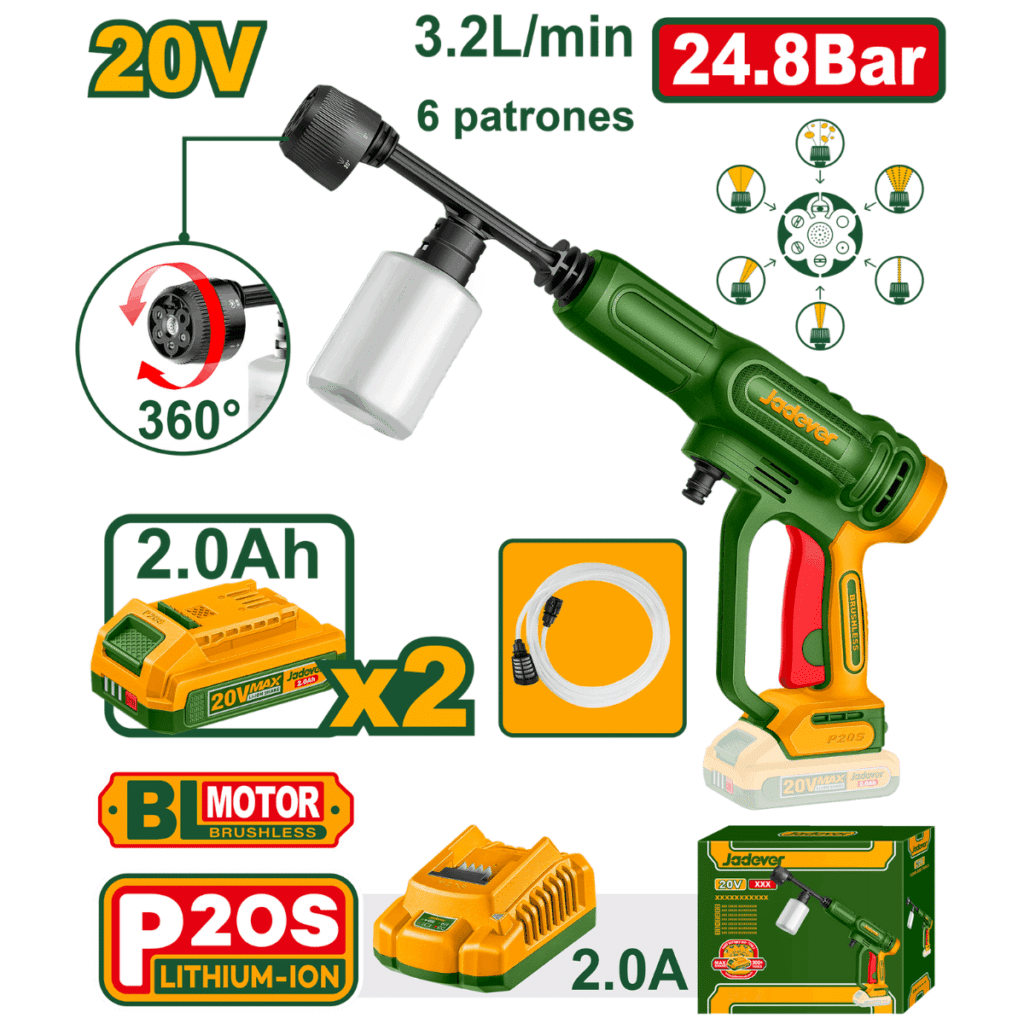 HIDROLAVADORA INALÁMBRICA 20V JADEVER- JDQX11203