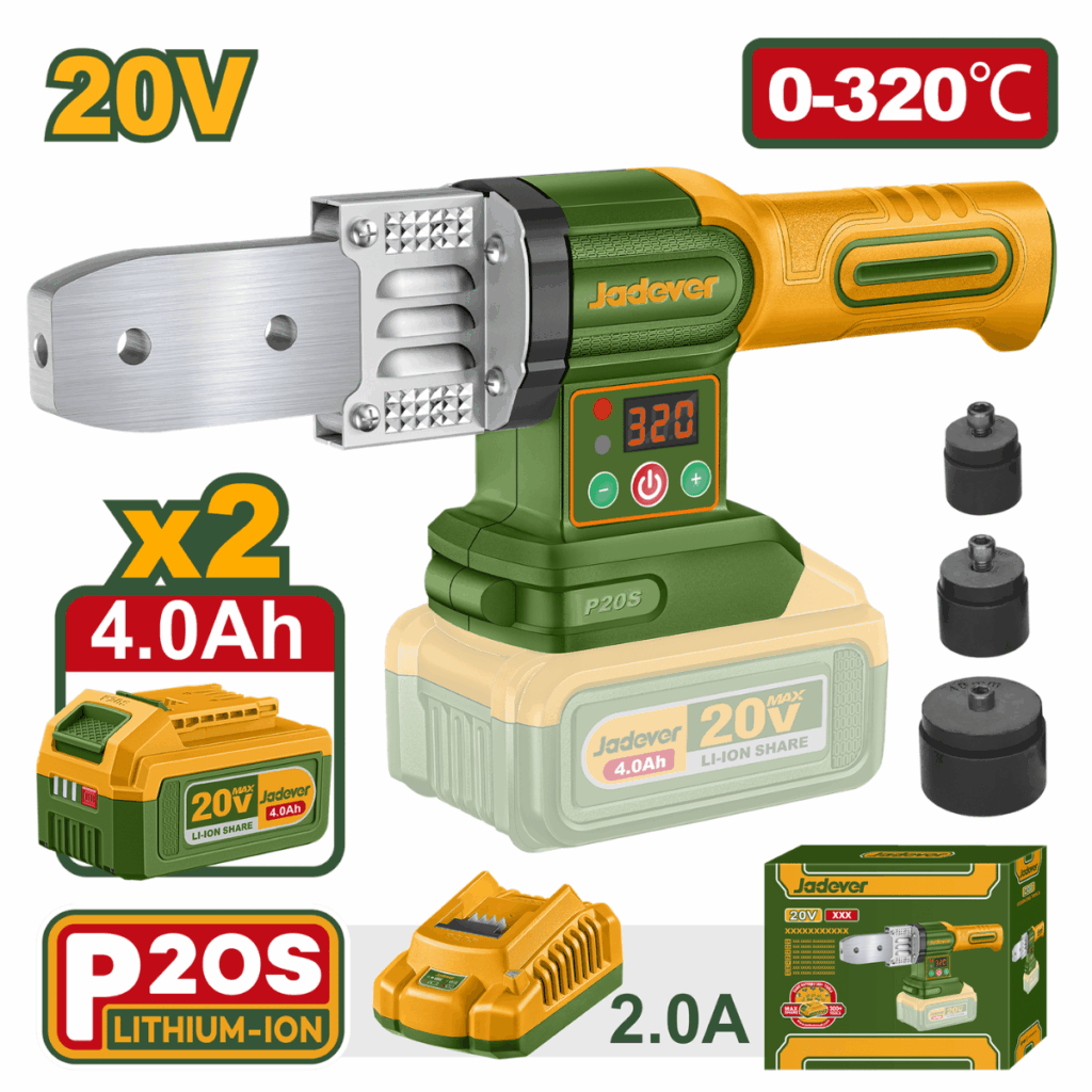HERRAMIENTA DE SOLDADURA DE TUBOS PLÁSTICOS INALÁMBRICA – JDWM20182