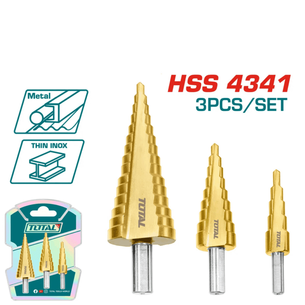 SET BROCAS ESCALONADAS 3PCS HSS4341 INDUSTRIAL – TAC80401