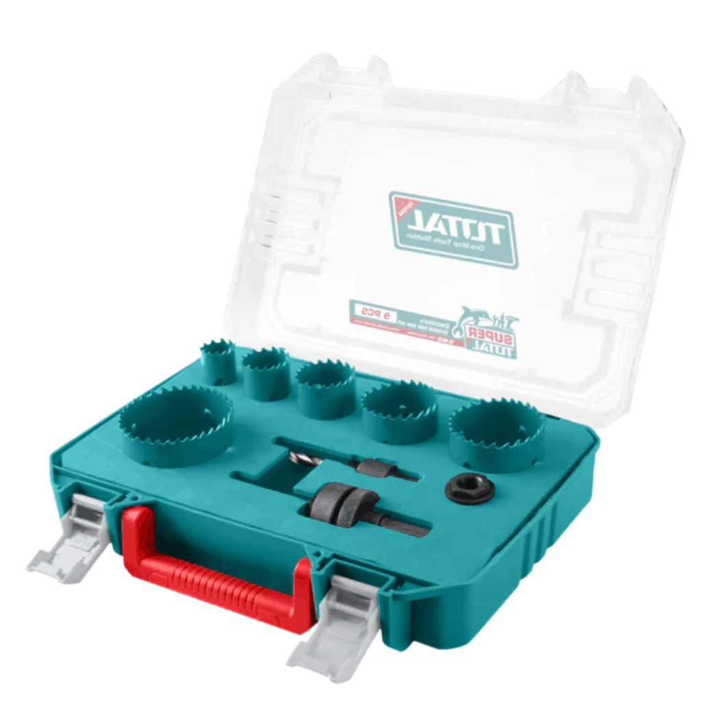 KIT SIERRAS CORONA 9PCS 22-64MM HSS M3 BI-METAL ESTUCHE PLASTICO – TACSH0092