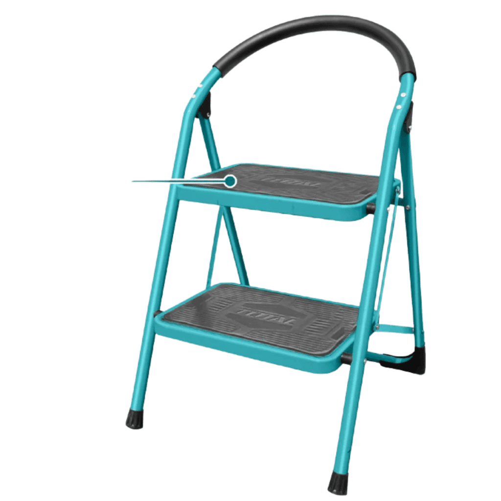 ESCALERA DE ACERO 2 PASOS 150KG PLAT.SUP: 38X26CM – THLAD09021
