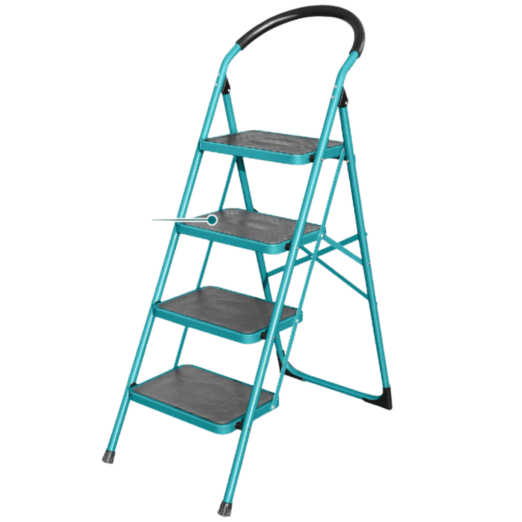ESCALERA DE ACERO 4 PASOS 150KG PLAT.SUP: 38X26CM – THLAD09041