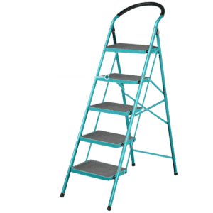 ESCALERA DE ACERO 5 PASOS 150KG PLAT.SUP: 38X26CM - THLAD09051