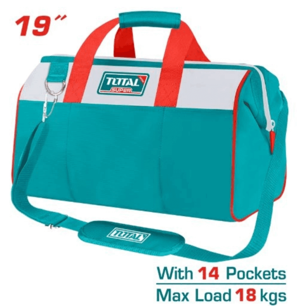 MALETIN DE HERRAMIENTAS 19PULG 14 BOLSILLOS MAX 18KG TELA – THT261925