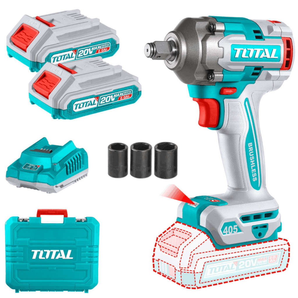 LLAVE IMPACTO BL 20V 405NM 1/2» 0-3000BPM MALETIN + ACC INDUSTRIAL – TIWLI2045