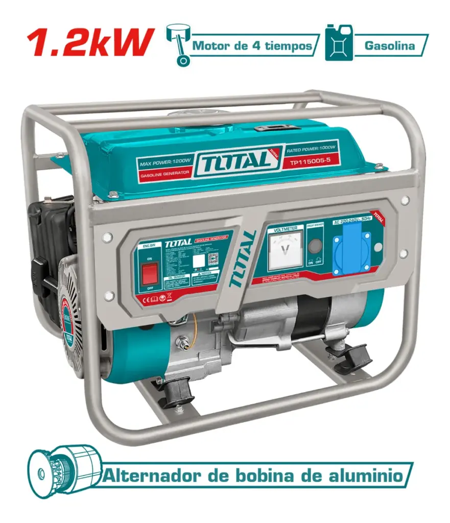 GENERADOR GASOLINERO 1.2KW 4 TIEMPOS OHV – TP115005-5