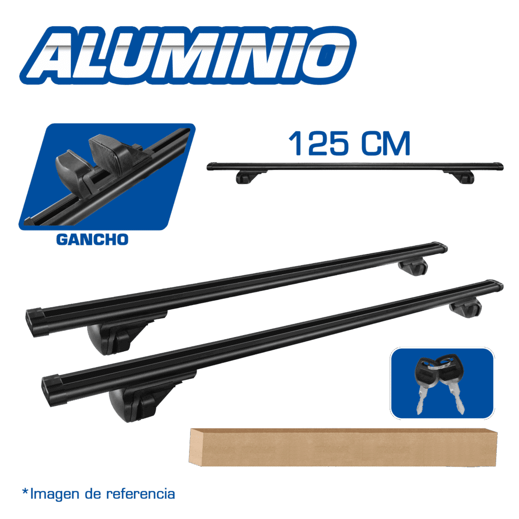 BARRA LATERAL DE ALUMINIO 125CM NEGRO – S3-RC06-BK-100
