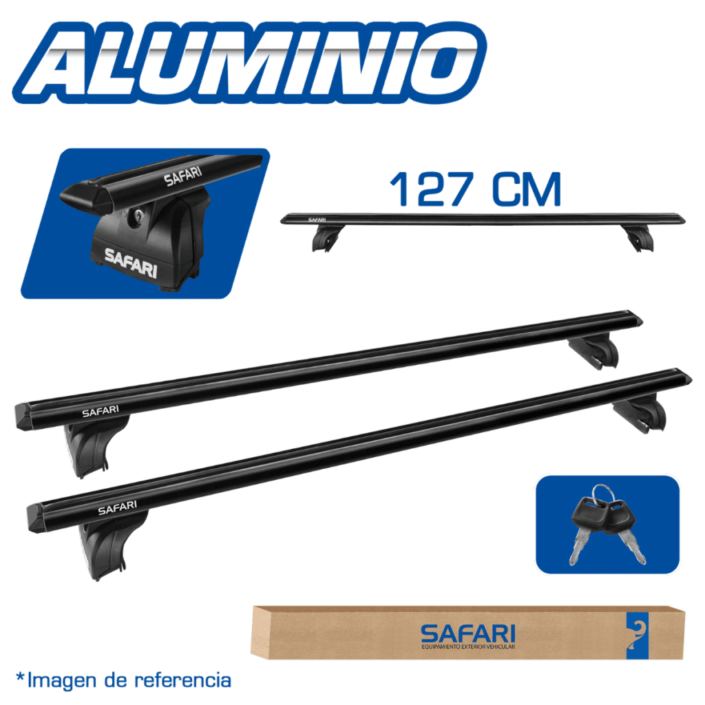 BARRA LATERAL DE ALUMINIO 127CM NEGRO – S3-RC18-BK-127