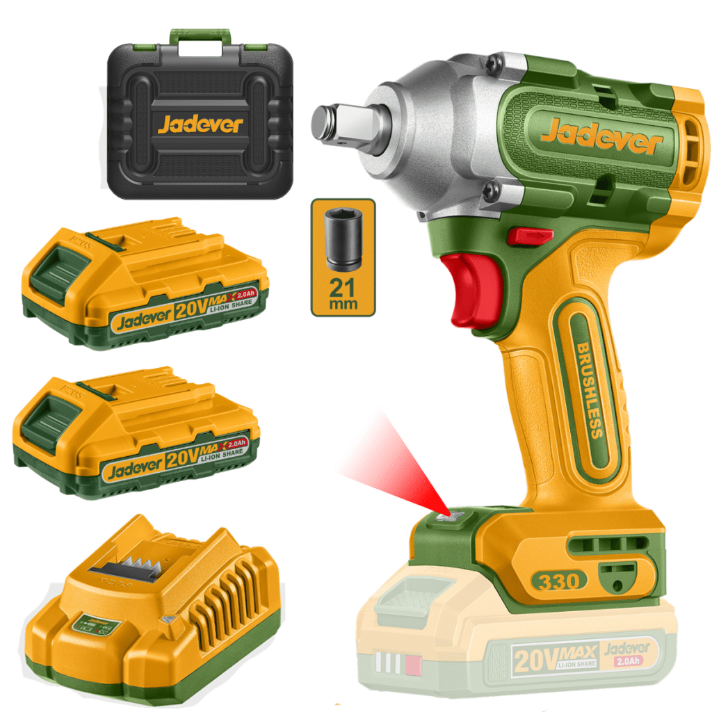 ATORNILLADOR IMPACTO 20V 330NM 2X2.0AH 2900BPM BRUSHLESS MALETIN – JDCD1B33