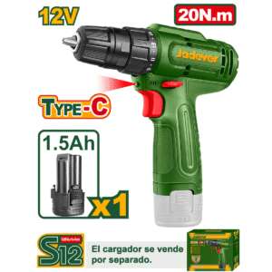 TALADRO 12V 20NM 0.8-10MM 0-750RPM 1X1.5AH TIPO C - JDCDS518