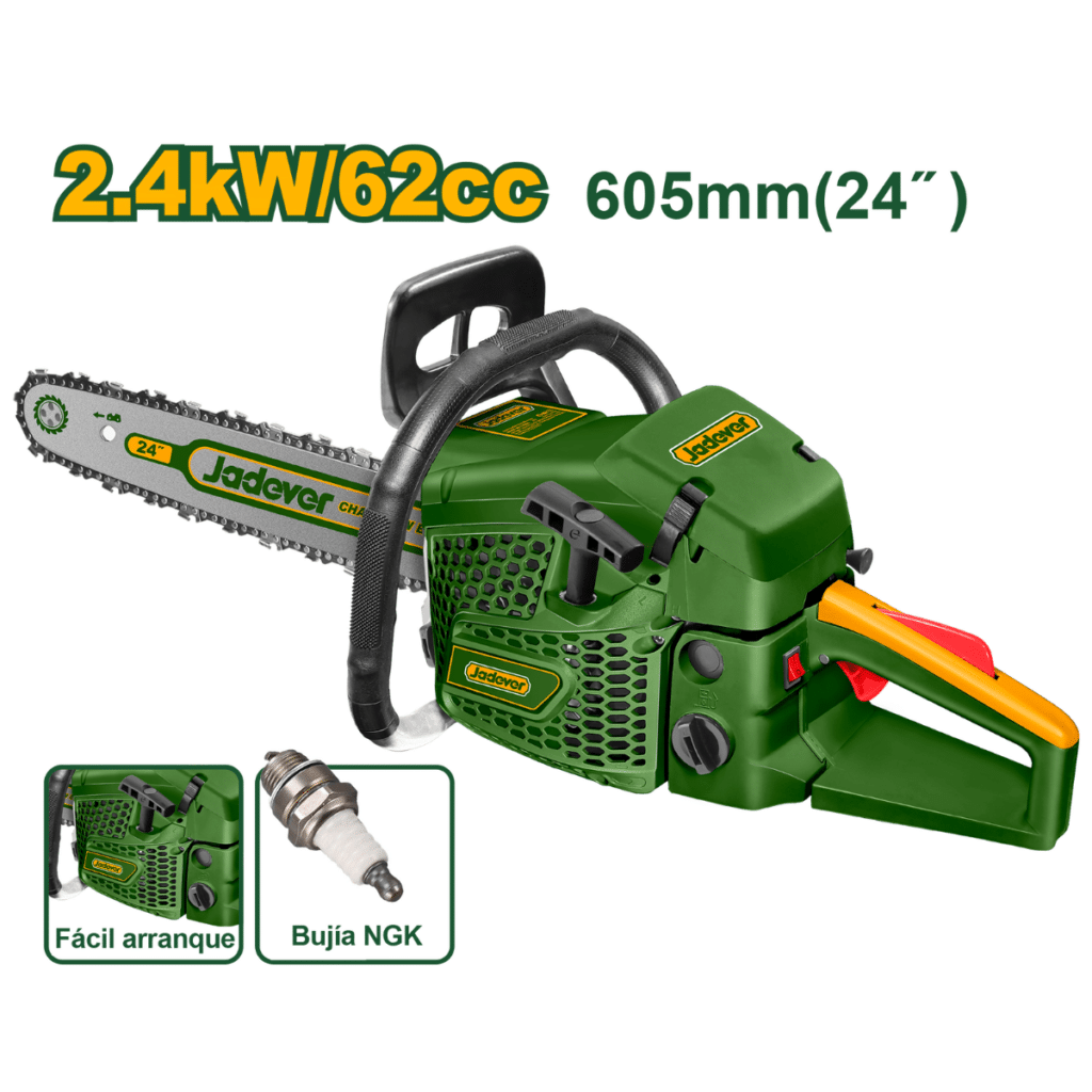 MOTOSIERRA 62CC 2.4KW 605MM 24″ 2 TIEMPOS – JDGC1562