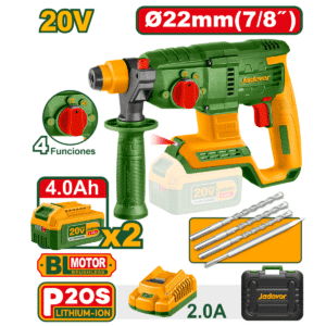 ROTOMARTILLO 20V BL 22MM 2.0J 0-5400BPM 2X4.0AH 4F +ACC MALETIN INDUST - JDLM15225