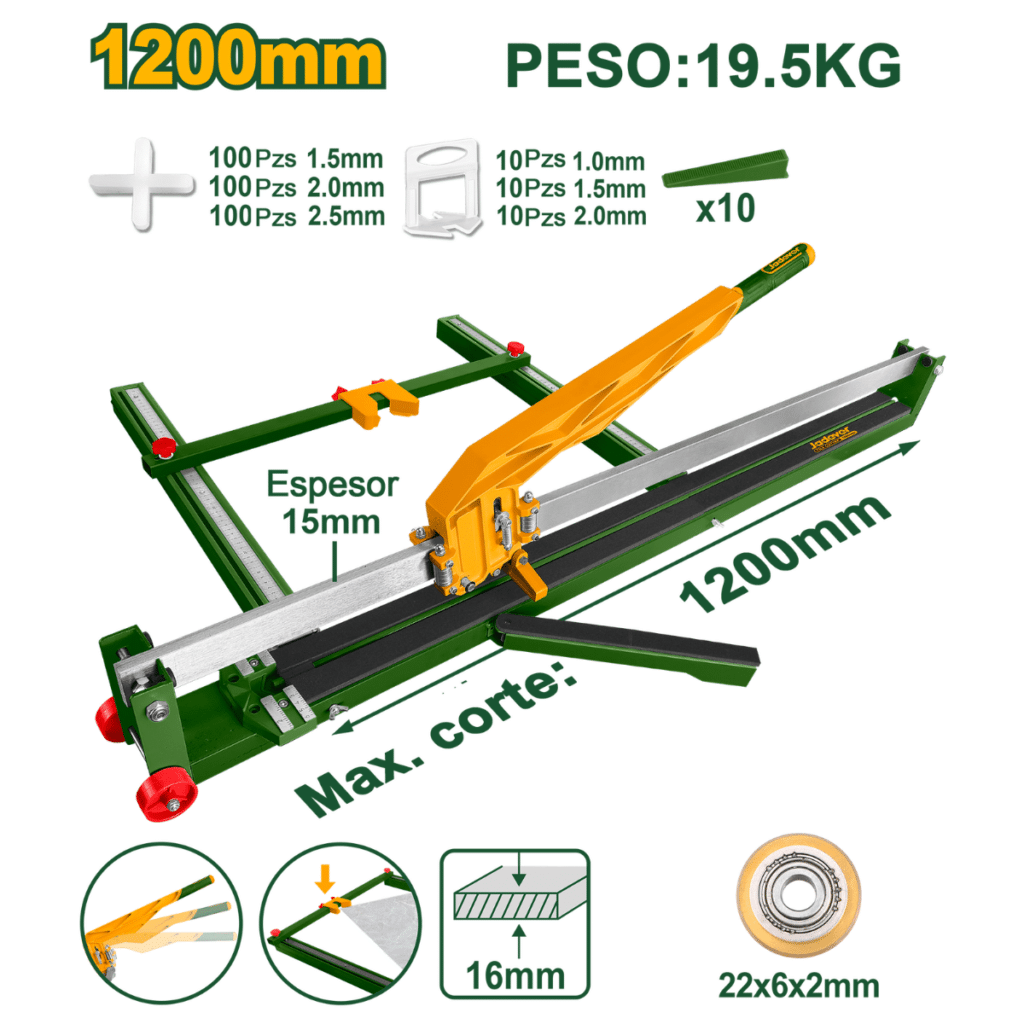 CORTA MAYOLICA 1200MM CORTE 16MM HOJA 22X6X6MM – JDTR1201