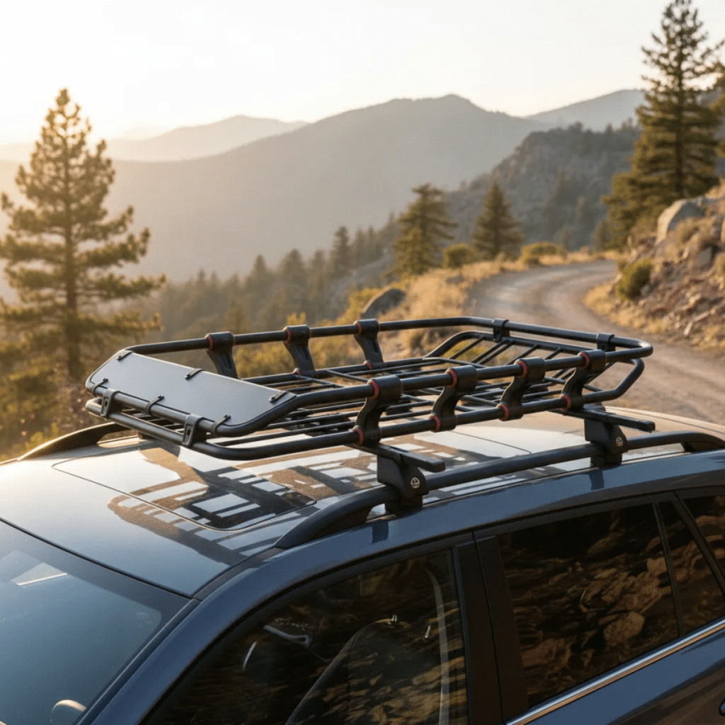 PARRILLA DE ALUMINIO CON DETALLE ROJO 140X100CM +CROSS BAR NEGRO – S3-RR21-BK-R-L