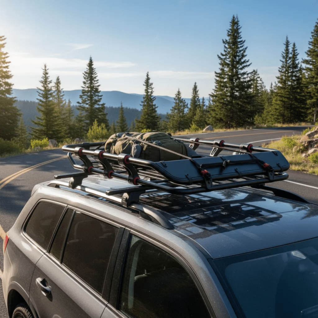 PARRILLA DE ALUMINIO CON DETALLE ROJO 160X110CM +CROSS BAR NEGRO – S3-RR21-BK-R-XL