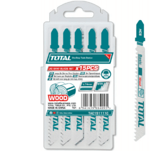 HOJAS PARA SIERRA CALADORA 15PCS PARA MADERA VELOCIDAD 8TPI HCS - TAC151111C