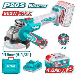 AMOLADORA 20V BRUSHLESS 3000-9000RPM 115MM M14 900W 2X4.0AH DISCO X5 - TAGLI261522