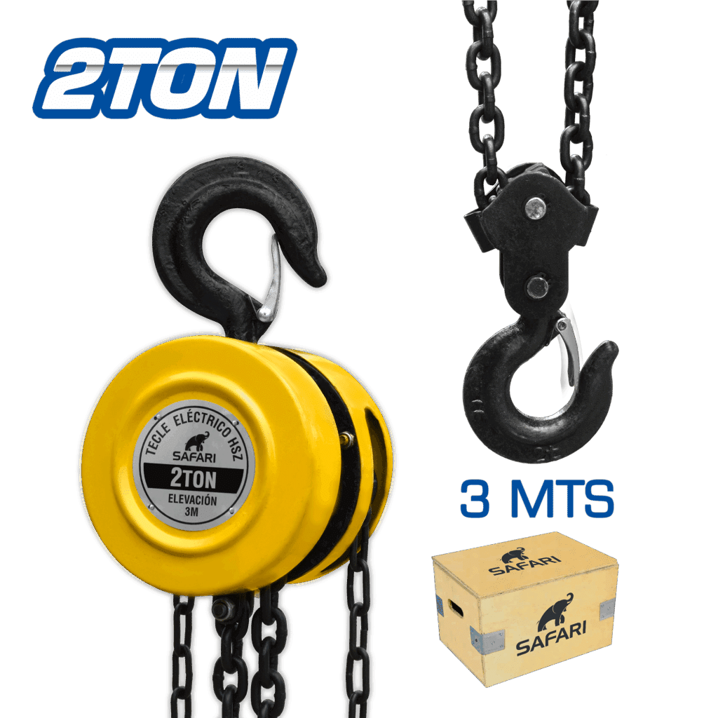 TECLE DE CADENA 2 TONELADA 3 METROS DE CADENA – HSC-2